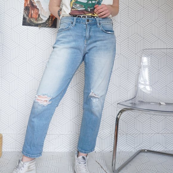 universal thread mid rise boyfriend crop